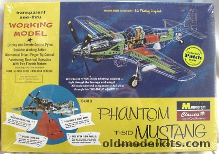 Monogram 1/32 Phantom Mustang P-51D (F-51D) - Monogram Classics Issue, 85-0067 plastic model kit